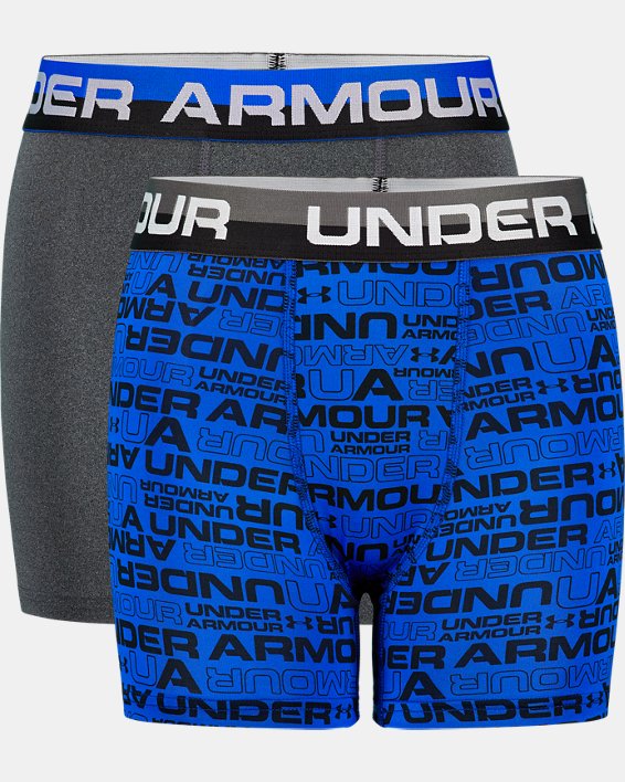 Boys' UA Wordmark Boxerjock® 2-Pack, Blue, pdpMainDesktop image number 0